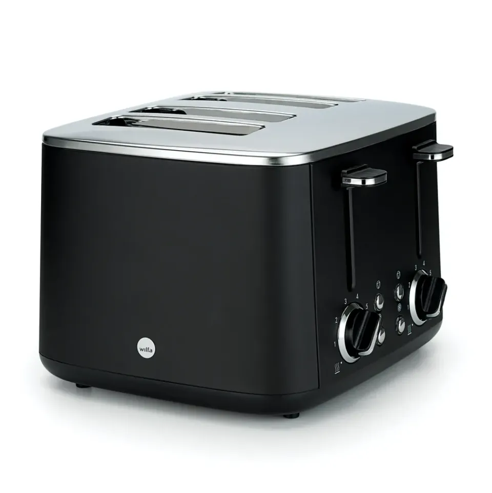 Clearance Wilfa TO4B-1600 family toaster 4 slices, Black