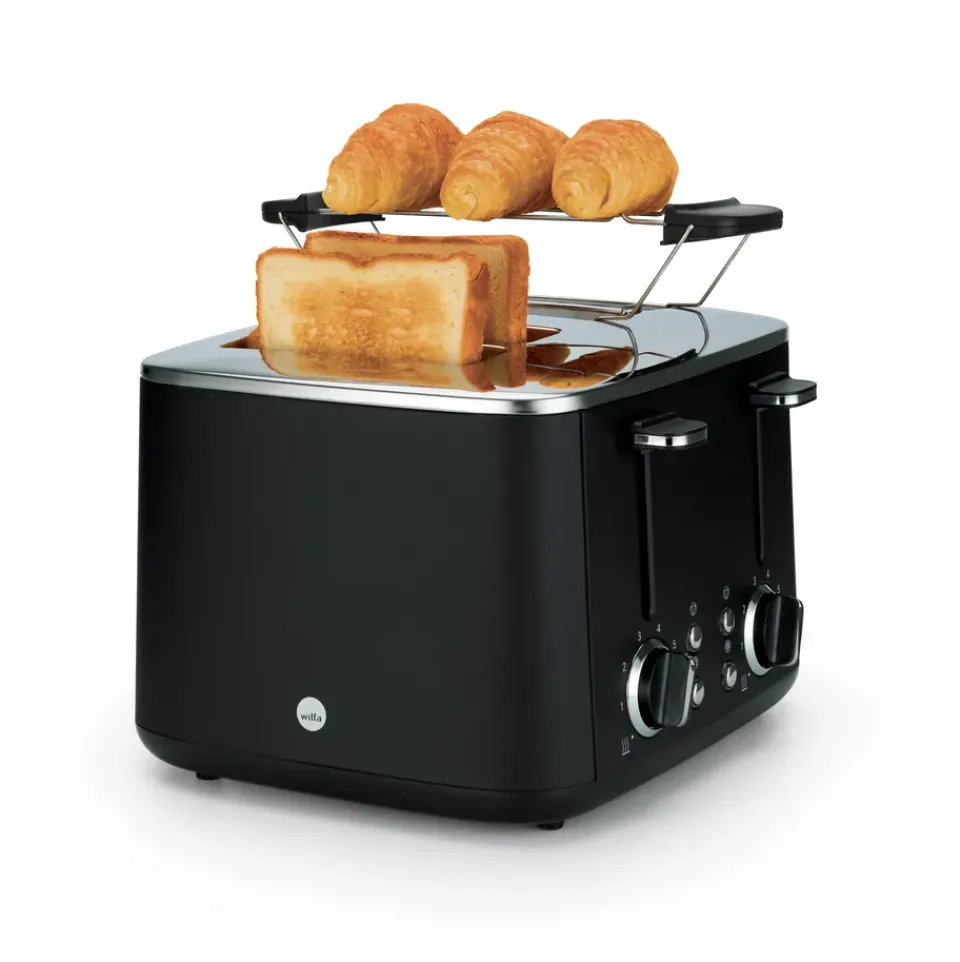 Clearance Wilfa TO4B-1600 family toaster 4 slices, Black