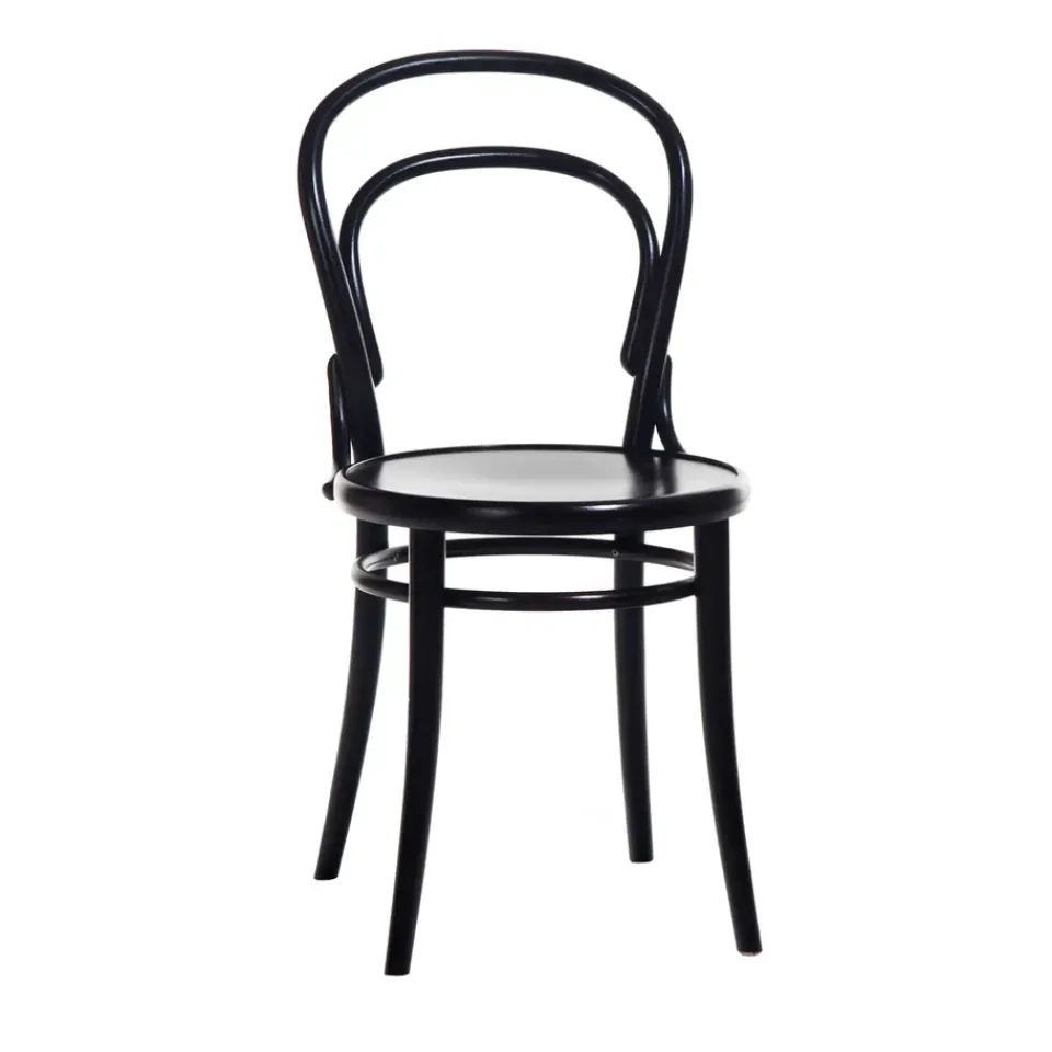 Clearance TON no.14 chair, stainedB123-New veneer seat Black