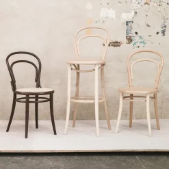 Outlet TON no.14 chair, Coffee B4-New rattan seat Brown