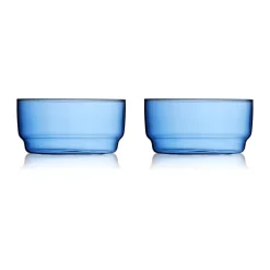 Sale Lyngby Glas Torino bowl 50 cl 2-pack, Blue