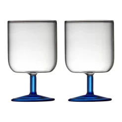 Lyngby Glas Torino wine glass 30 cl 2-pack, Clear-blue TransparentBlue