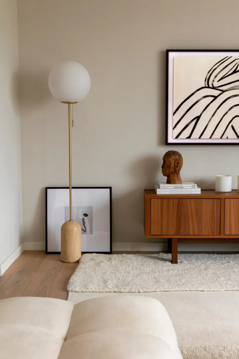 Floor Lamps^Globen Lighting Torrano floor lamp, Travertine Beige