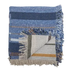 Hot Bloomingville Toscana throw 130x160 cm, Blue