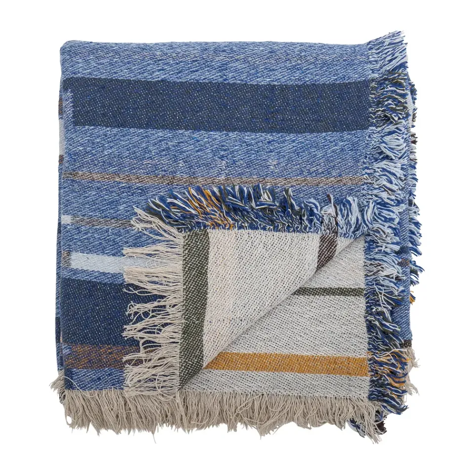 Hot Bloomingville Toscana throw 130x160 cm, Blue