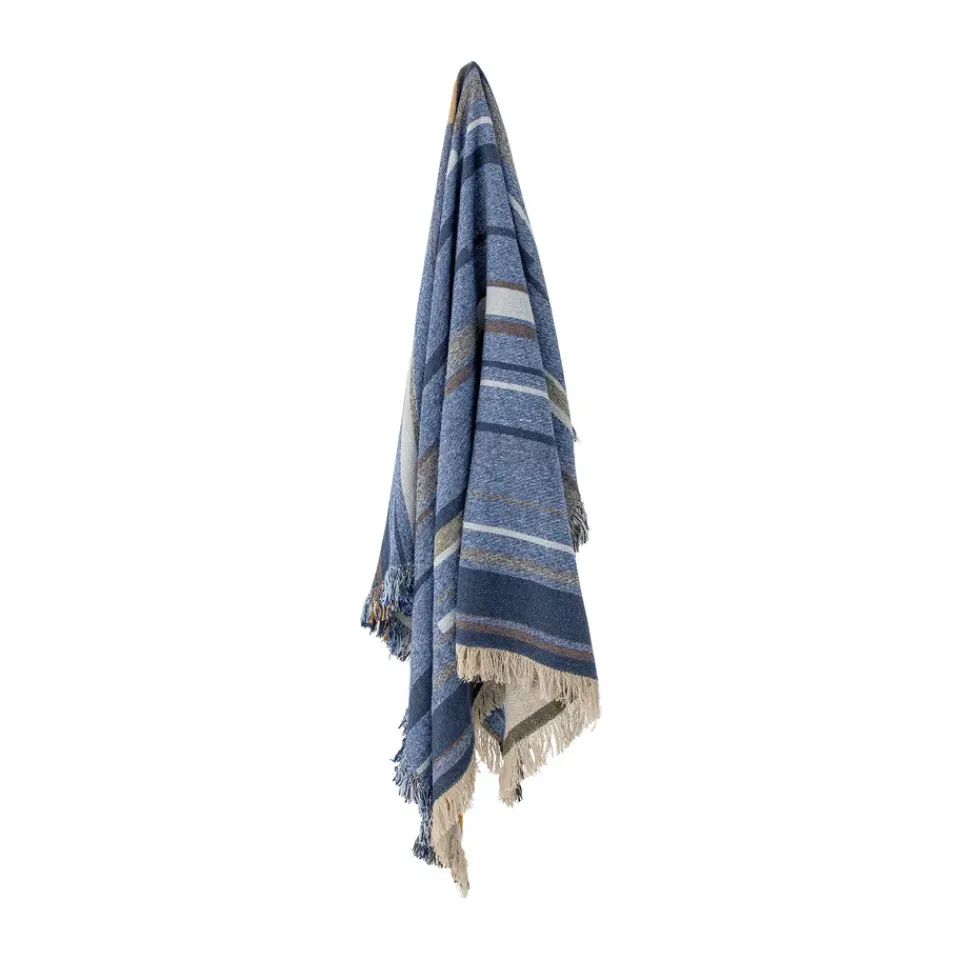 Hot Bloomingville Toscana throw 130x160 cm, Blue