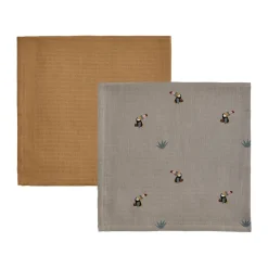 Hot OYOY Toucan baby blanket 2-pack, Clay-caramel BeigePink