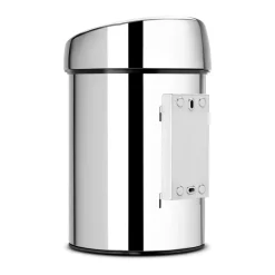 Pedal Bins|Pedal Bins^Brabantia Touch Bin waste bin 3 liters wall mounted, brilliant steel Silver-coloured