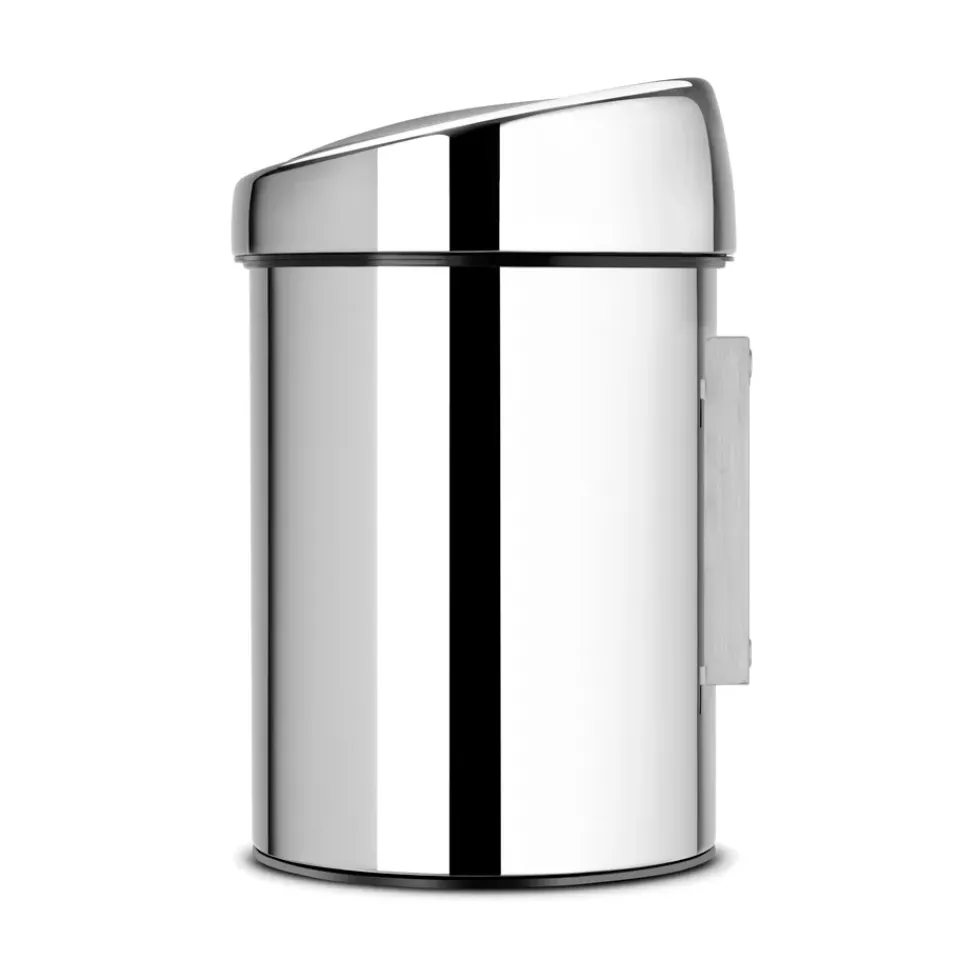Pedal Bins|Pedal Bins^Brabantia Touch Bin waste bin 3 liters wall mounted, brilliant steel Silver-coloured