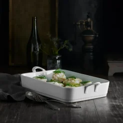 Best Pillivuyt Toulouse lasagne plate with handle, White