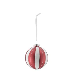 Christmas Decorations^Scandi Living Tradition baubles 6-pack, /white Red