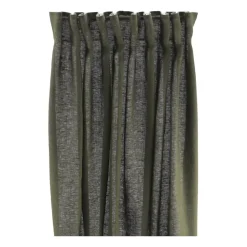 Curtains^Scandi Living Tranquility curtain with multiband 139x250 cm, Forest Green