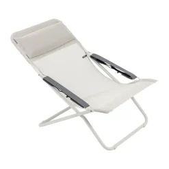Seating^Lafuma Transabed Batyline sun lounger, Seigle II Beige