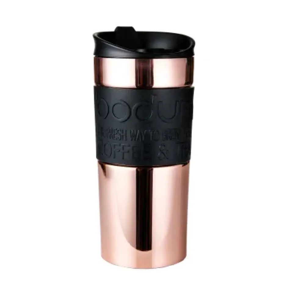 Thermal Flasks & Travel Mugs^Bodum Travel mug 35 cl, Kobber metal Gold-colouredPink