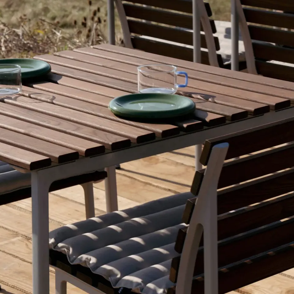 Clearance HAY Traverse dining table, Oiled ash, 75 cm Brown