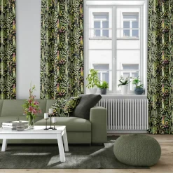 Discount Arvidssons Textil Trädgård fabric, Black-green BlackGreen