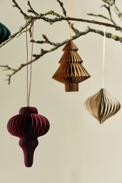 Clearance Scandi Living Tree baubles 4-pack, Natural Beige