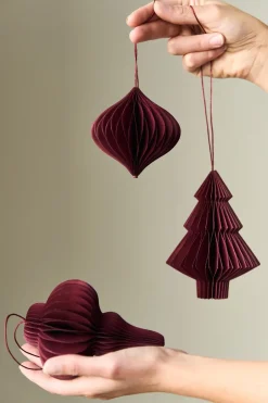 Online Scandi Living Tree baubles 4-pack, Red