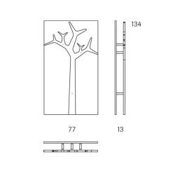 Hat Rack & Hat Shelves|Hat Rack & Hat Shelves^Swedese Tree junior Rock wall hanger, Oak clear lacquer Beige