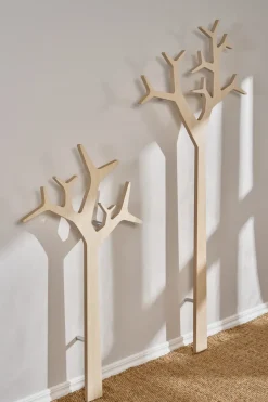 Clothes Racks, Coat Stands & Hangers|Clothes Racks, Coat Stands & Hangers^Swedese Tree wall wall-mounted coat rack Special Edition 194 cm, White pigmented pine Brown
