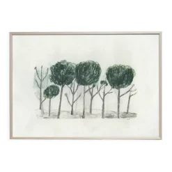 Posters^Fine Little Day Trees poster 50x70 cm, Black- off white GreyGreenWhite