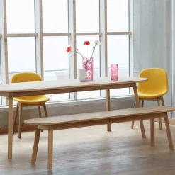 Benches^HAY Triangle Leg bench, Oiled oak 200 cm Beige
