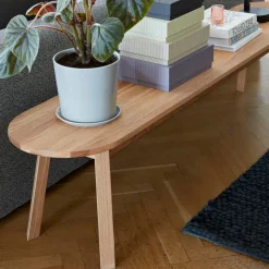 Sale HAY Triangle Leg bench, water-based lacquered oak, 200 cm Beige