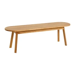 Benches^HAY Triangle Leg bench, water-based lacquered oak, 150 cm Beige