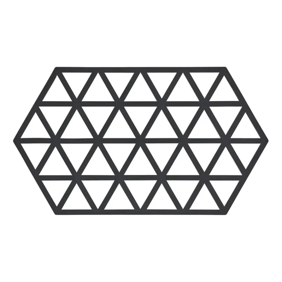 Online Zone Denmark Triangles trivet 14x24 cm, Black