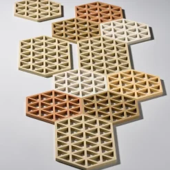 Trivets^Zone Denmark Triangles trivet 14x16 cm, khaki Beige