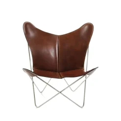 Armchairs & Footstools^OX Denmarq Trifolium bat armchair, Leather cognac Brown