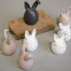 Easter Decorations^DBKD Triplets easter rabbit 3-pack, dot White