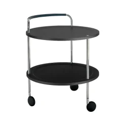 Online SMD Design Trolley Round basic serving trolley, Dark , chrome frame Grey