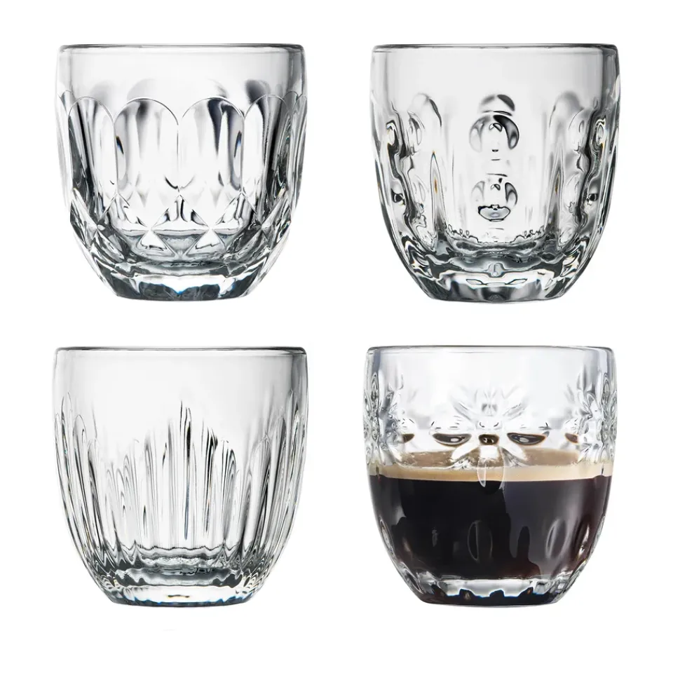 Outlet La Rochère Troquet espresso glass 10 cl 4 pieces, Clear Transparent