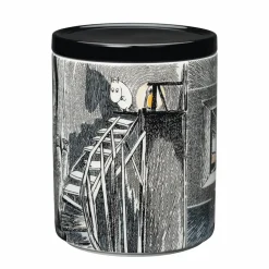 New Moomin Arabia True to it's origins Moomin jar, 1.2 l GreyBlack