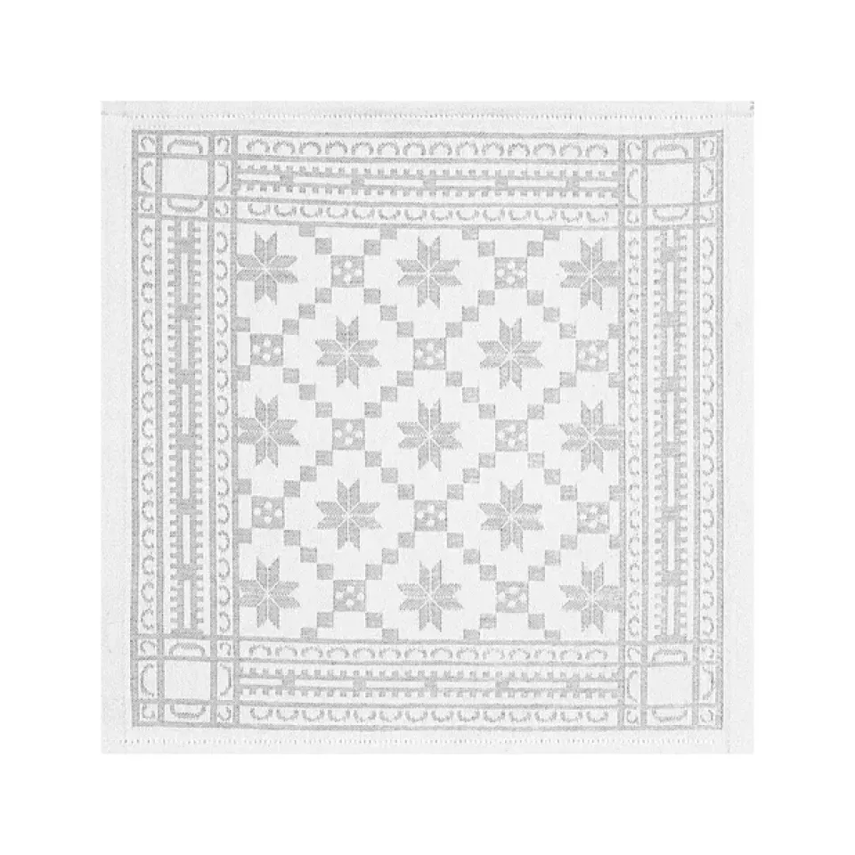 Sale Ekelund Linneväveri Åttebladrose napkin 35x35 cm, Beige Grey