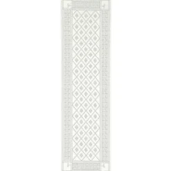 Table Runners^Ekelund Linneväveri Åttebladrose table runner 50x150 cm, Beige