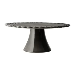 Online PotteryJo Tulipa cake plate Ø30 cm, Almost Black