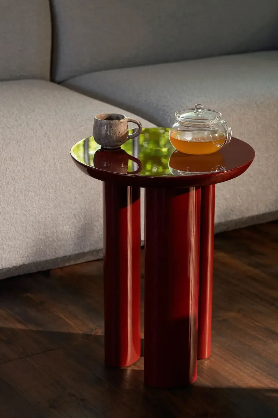 Side Tables^&Tradition Tung JA3 side table, burgundy Red