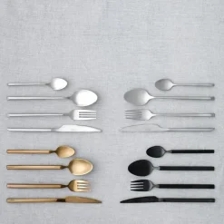 Broste Copenhagen Tvis cutlery set 16 pieces, gold Gold-coloured