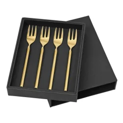 Table Cutlery^Broste Copenhagen Tvis fork 4-pack, gold Gold-coloured
