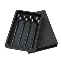 Tea & Coffee Spoons^Broste Copenhagen Tvis long spoons 4-pack, Black