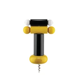 Clearance Alessi Twergi cork screw opener, Black BlackWhiteYellow
