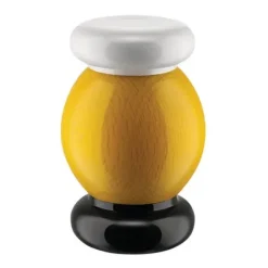 Salt & Pepper Grinders^Alessi Twergi salt- and pepper mill 11 cm, Yellow WhiteBlackYellow