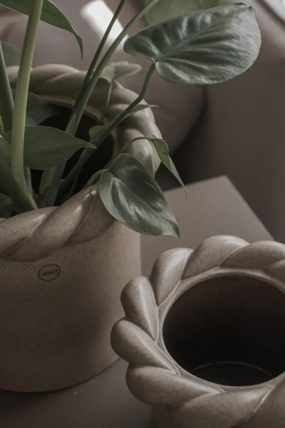 Garden Details & Accessories^DBKD Twine flower pot Ø14 cm, Beige