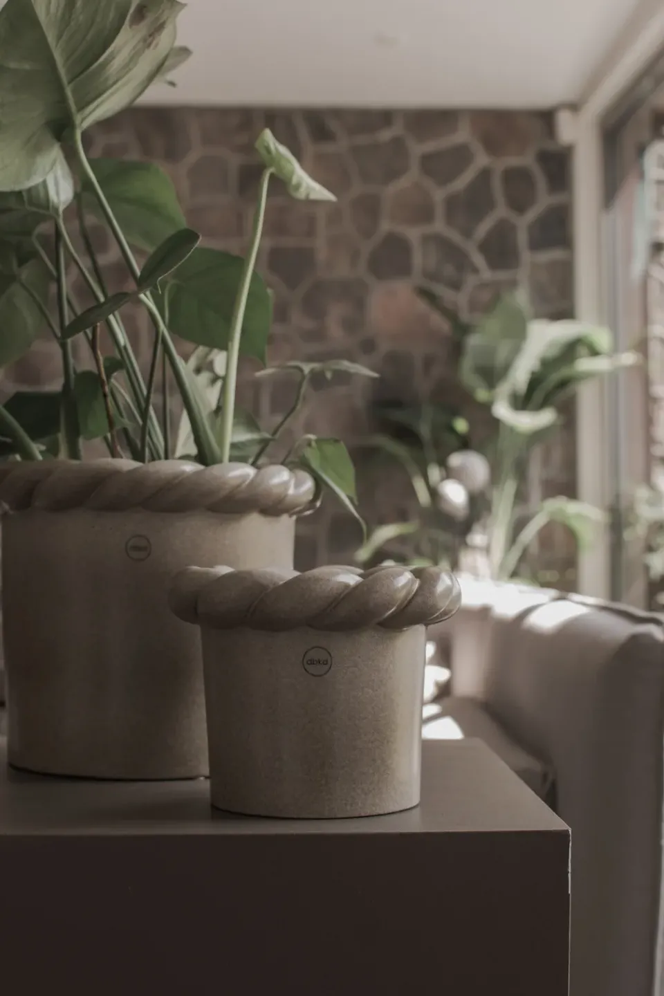 Garden Details & Accessories^DBKD Twine flower pot Ø14 cm, Beige
