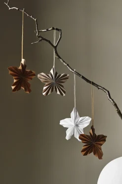 Christmas Decorations^Scandi Living Twinkle baubles 4-pack, Natural Beige