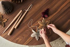 Christmas Decorations^Scandi Living Twinkle baubles 4-pack, Natural Beige