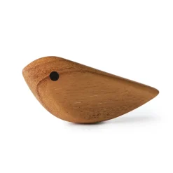 Wooden Figures^Warm Nordic Twirling Bird decoration S, Teak Brown
