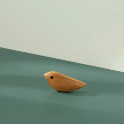Wooden Figures^Warm Nordic Twirling Bird decoration S, Teak Brown
